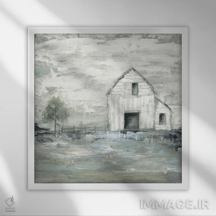 تابلو انبار آیوا شماره دو اثر کورتنی پرال - نمای قابدار سفید