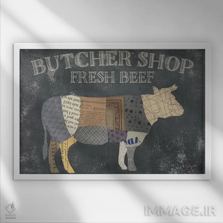 تابلو از قصاب سیزدهم اثر کورتنی پرال - نمای قابدار سفید