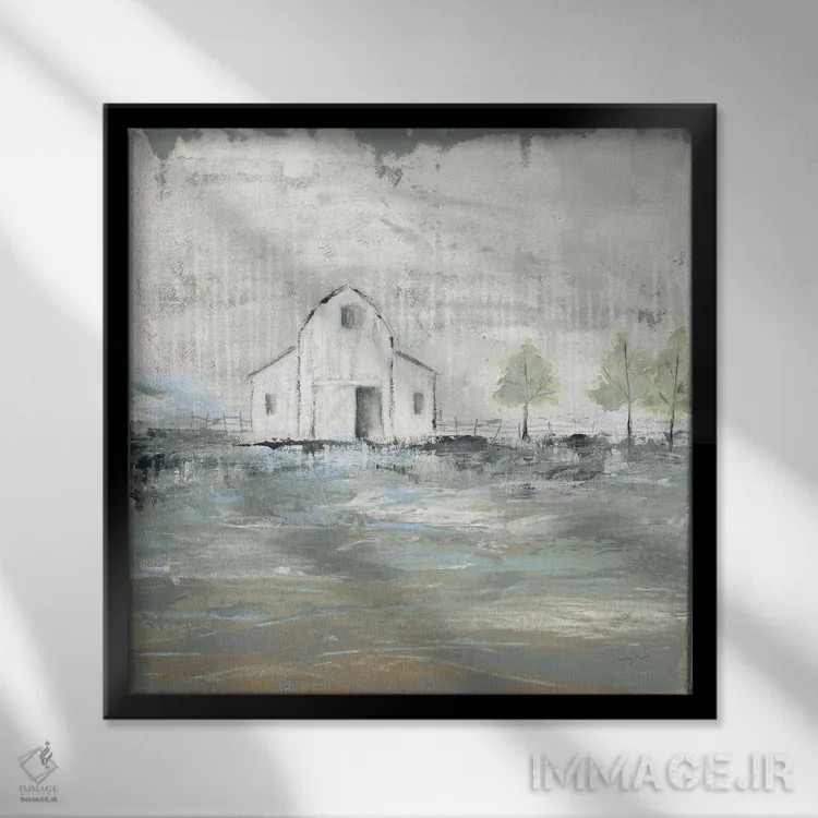 تابلو انبار آیوا شماره یک اثر کورتنی پرال - نمای قابدار مشکی