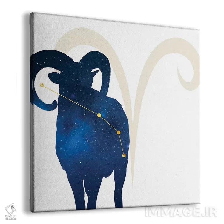 تابلو ستارگان برج حمل (برّه) اثر فایو بای فایو کالکتیو - نمای پرسپکتیو محصول