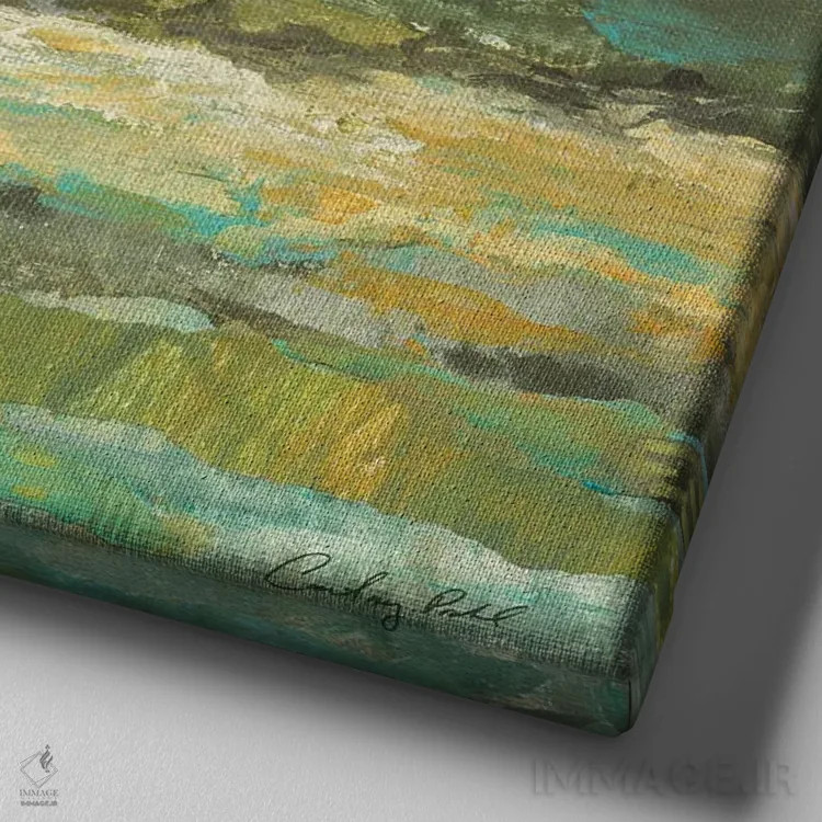 تابلو آن سوی دور اثر کورتنی پرال - نمای نزدیک بافت بوم