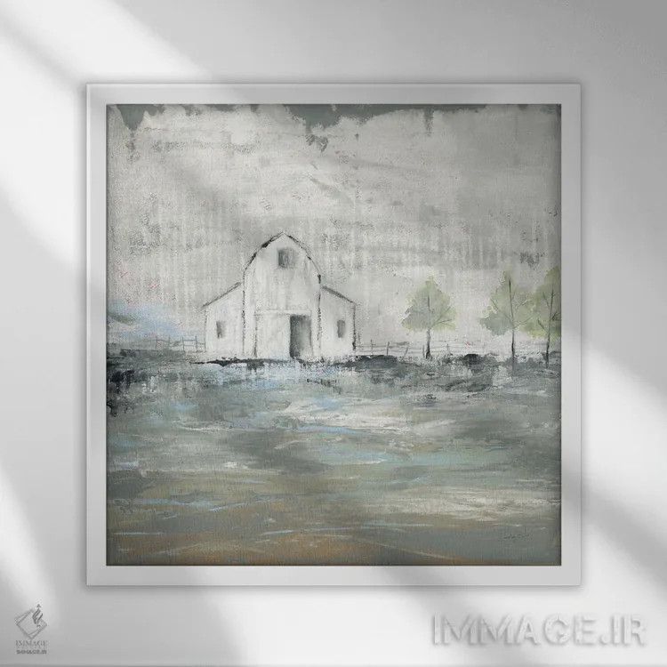 تابلو انبار آیوا شماره یک اثر کورتنی پرال - نمای قابدار سفید