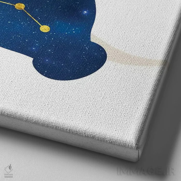 تابلو ستارگان برج دلو اثر فایو بای فایو کالکتیو - نمای نزدیک بافت بوم