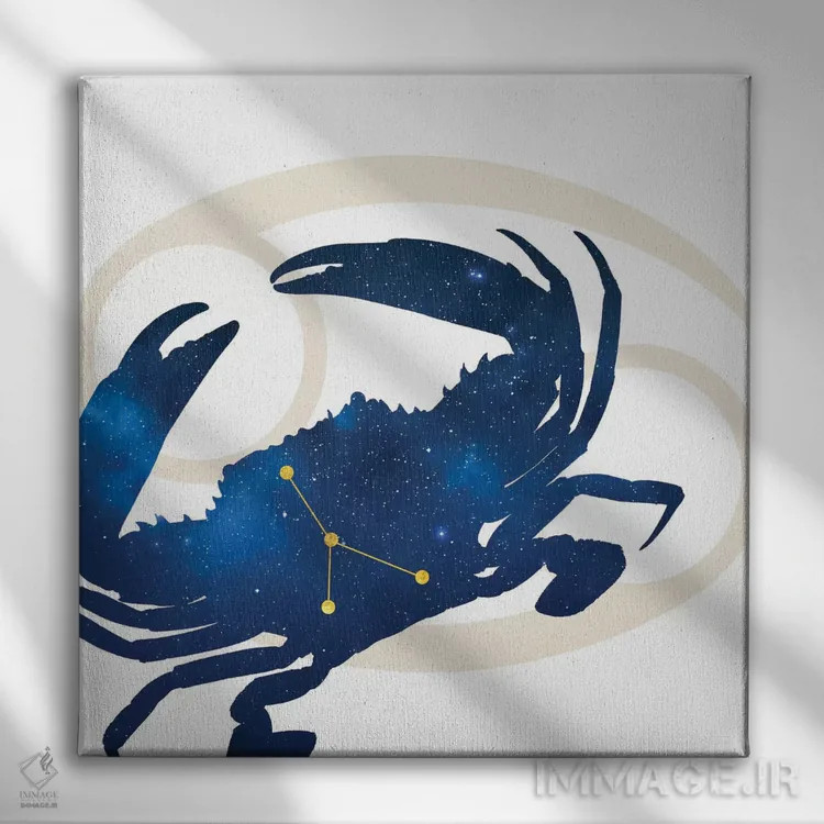 تابلو ستارگان برج سرطان (خرچنگ) اثر فایو بای فایو کالکتیو - نمای روبهرو روی دیوار