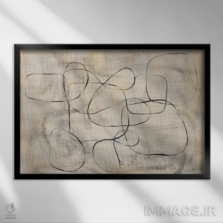 تابلو حلقهوار اثر کورتنی پرال - نمای قابدار مشکی