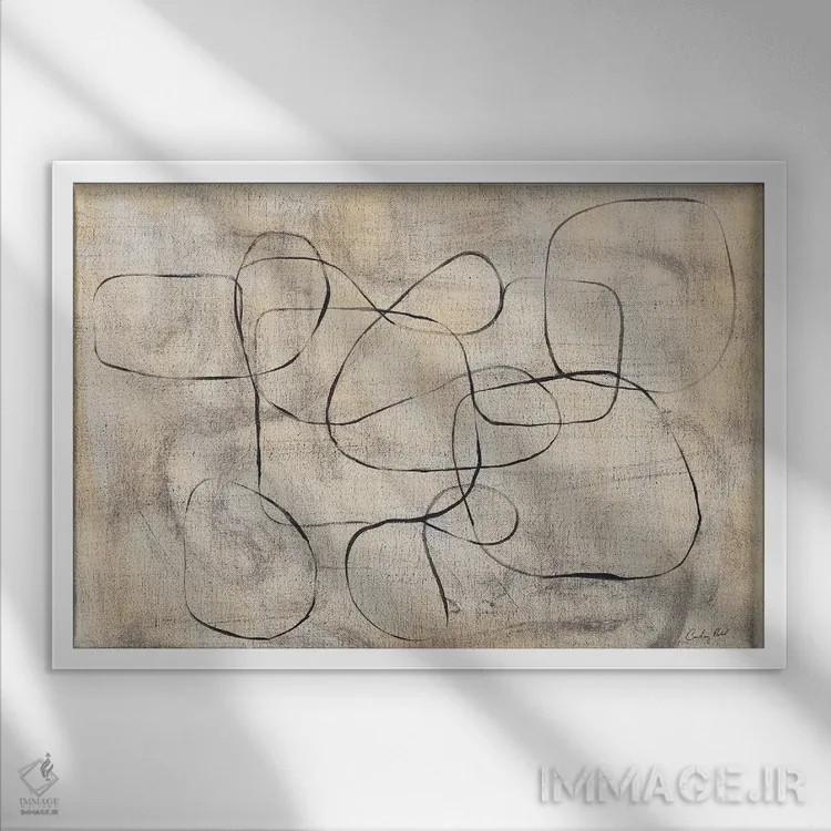 تابلو حلقهوار اثر کورتنی پرال - نمای قابدار سفید