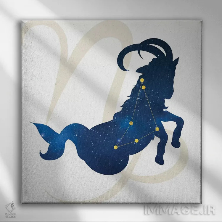 تابلو ستارگان برج جدی (بزغاله) اثر فایو بای فایو کالکتیو - نمای روبهرو روی دیوار
