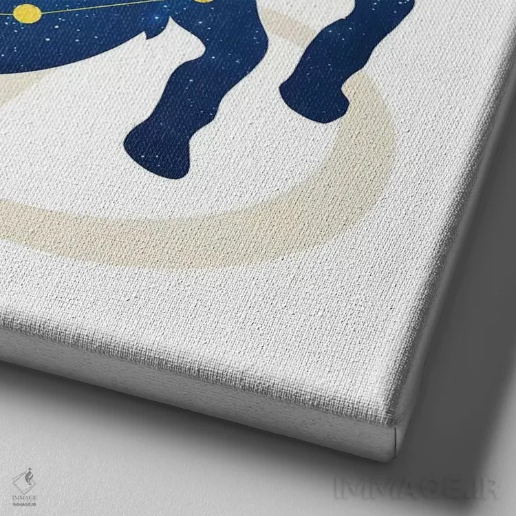 تابلو ستارگان برج جدی (بزغاله) اثر فایو بای فایو کالکتیو - نمای نزدیک بافت بوم