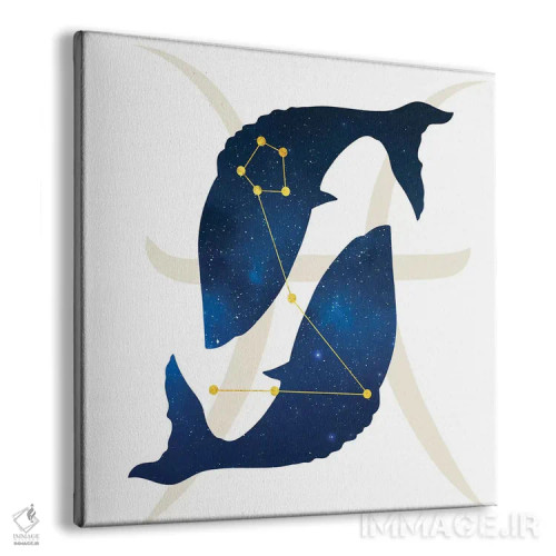 تابلو ستارگان برج حوت (ماهی) اثر فایو بای فایو کالکتیو - نمای پرسپکتیو محصول