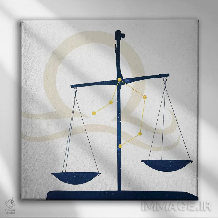 تابلو ستارگان برج میزان (ترازو) اثر فایو بای فایو کالکتیو - نمای روبهرو روی دیوار