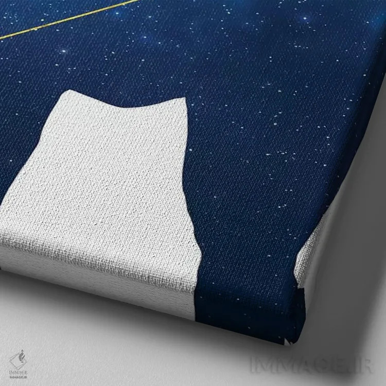 تابلو ستارگان برج اسد (شیر) اثر فایو بای فایو کالکتیو - نمای نزدیک بافت بوم