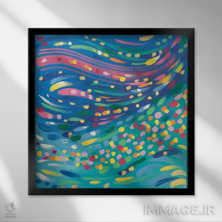 تابلو باران کوهستانی شماره دو اثر سارا کوی - نمای قابدار مشکی