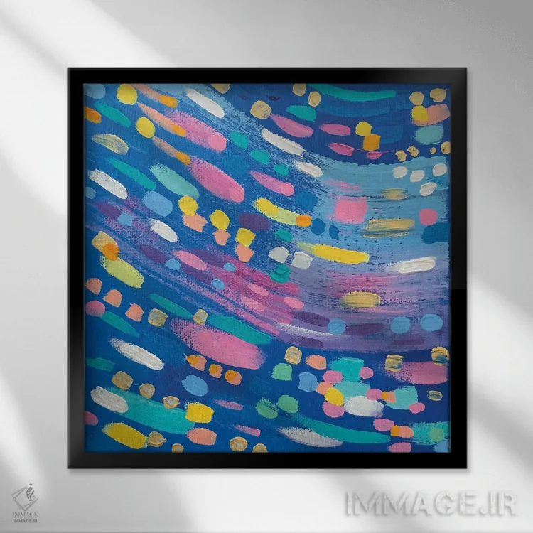 تابلو باران کوهستانی شماره یک اثر سارا کوی - نمای قابدار مشکی