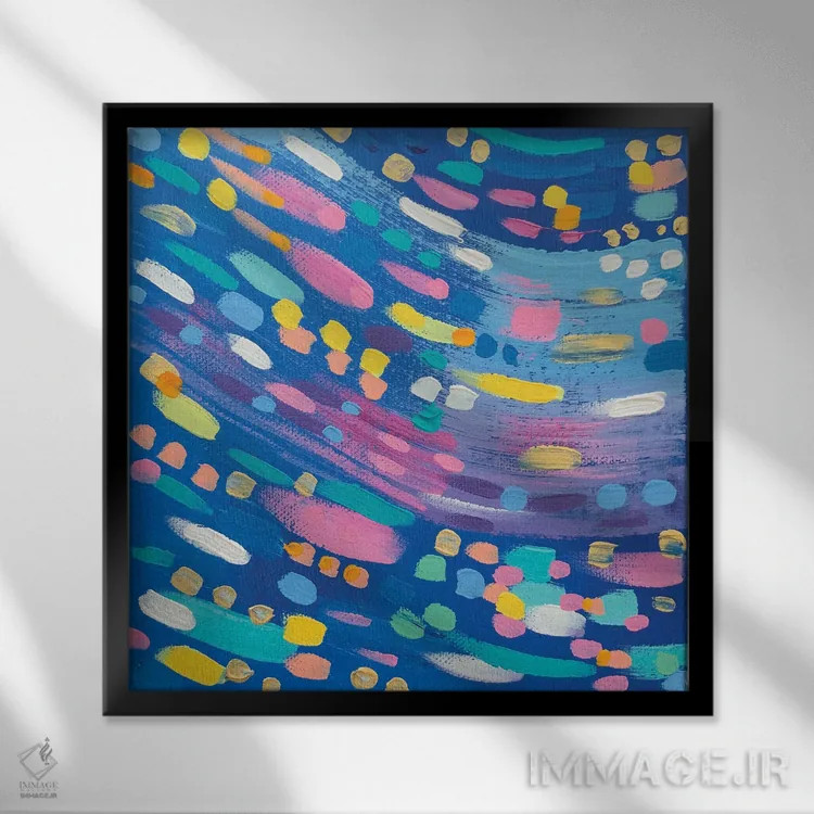 تابلو باران کوهستانی شماره یک اثر سارا کوی - نمای قابدار مشکی