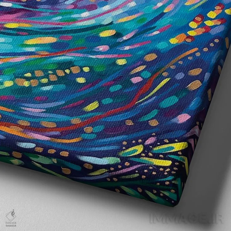 تابلو تاریکروشنی در جنگل اثر سارا کوی - نمای نزدیک بافت بوم