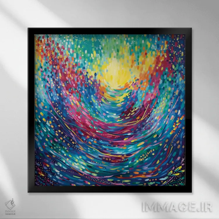 تابلو تاریکروشنی در جنگل اثر سارا کوی - نمای قابدار مشکی