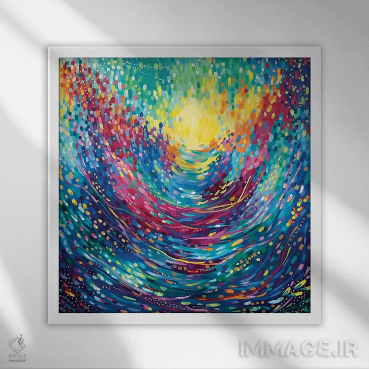 تابلو تاریکروشنی در جنگل اثر سارا کوی - نمای قابدار سفید