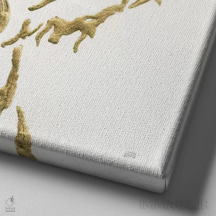 تابلو کوهستانی زراندود شماره یک اثر کریس پاشکه - نمای نزدیک بافت بوم