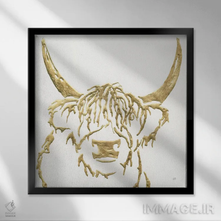 تابلو کوهستانی زراندود شماره یک اثر کریس پاشکه - نمای قابدار مشکی