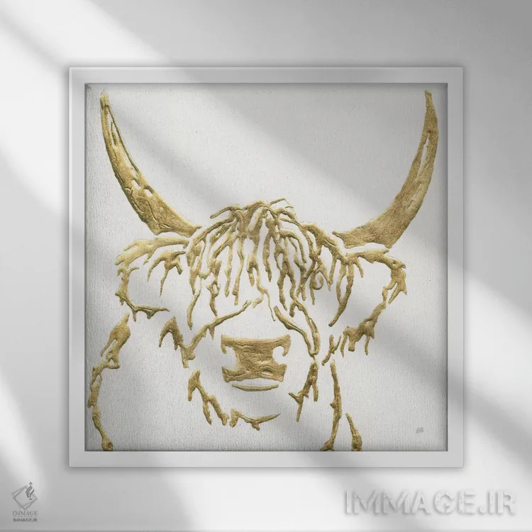 تابلو کوهستانی زراندود شماره یک اثر کریس پاشکه - نمای قابدار سفید