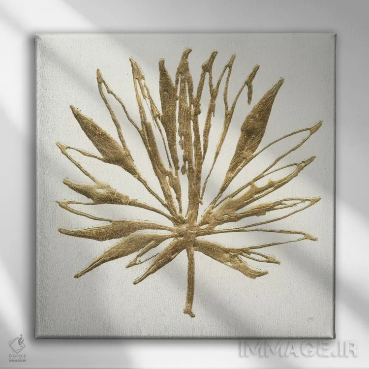 تابلو نخل زراندود شماره هفت اثر کریس پاشکه - نمای روبهرو روی دیوار