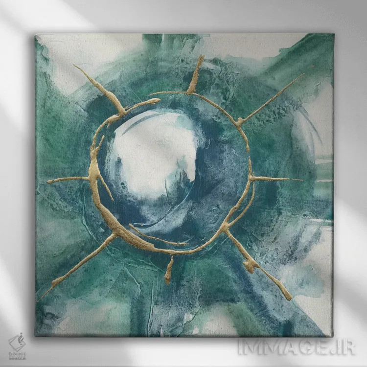 تابلو چرخ دارما شماره دو اثر کریس پاشکه - نمای روبهرو روی دیوار