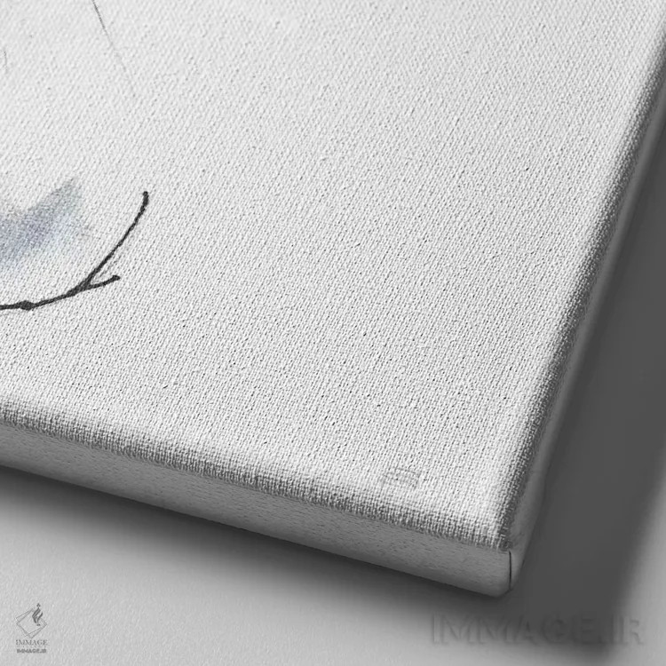 تابلو برگ بزرگ گیاه شماره دو (سبز تیره) اثر کریس پاشکه - نمای نزدیک بافت بوم