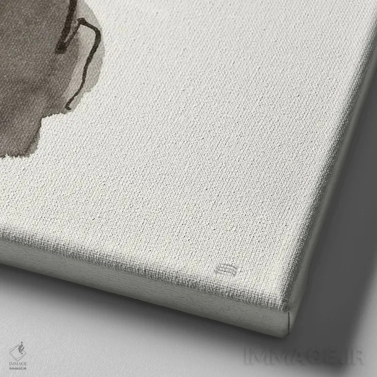 تابلو پرترهٔ اسب شماره چهار اثر کریس پاشکه - نمای نزدیک بافت بوم
