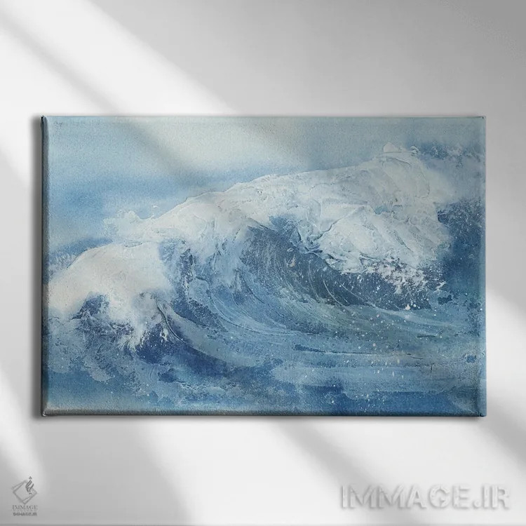 تابلو امواج شماره چهار اثر کریس پاشکه - نمای روبهرو روی دیوار