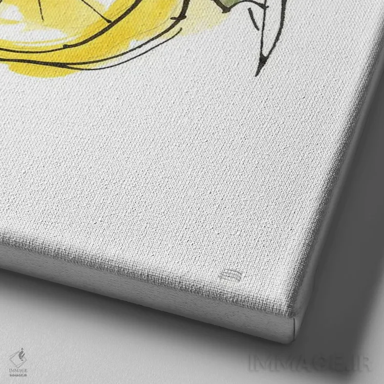 تابلو طبیعت بیجان لیمو شماره یک اثر کریس پاشکه - نمای نزدیک بافت بوم