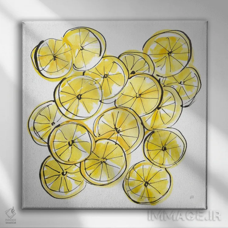 تابلو لیموهای بریده شماره سه اثر کریس پاشکه - نمای روبهرو روی دیوار