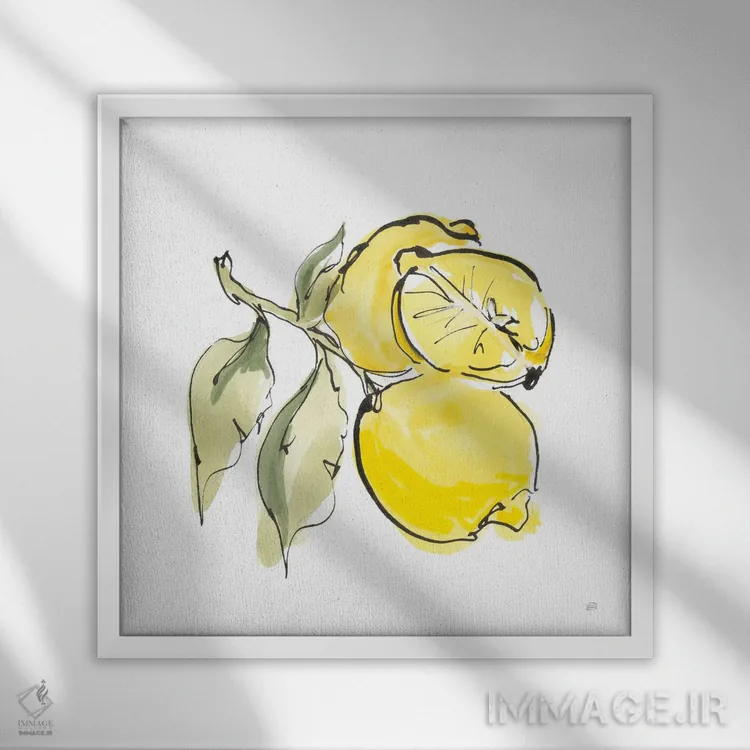 تابلو طبیعت بیجان لیمو شماره دو اثر کریس پاشکه - نمای قابدار سفید