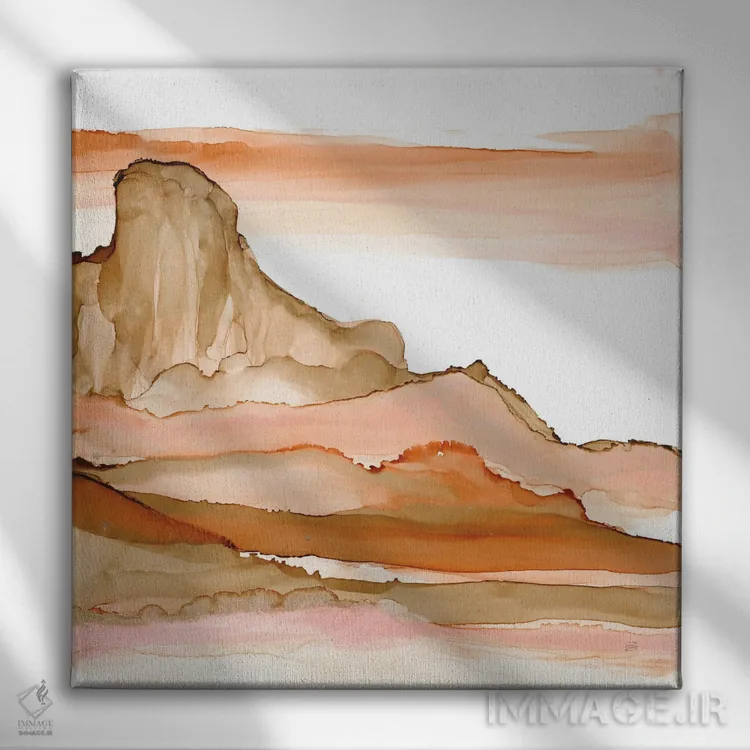تابلو چشمانداز بیابانی شماره پنج اثر کریس پاشکه - نمای روبهرو روی دیوار