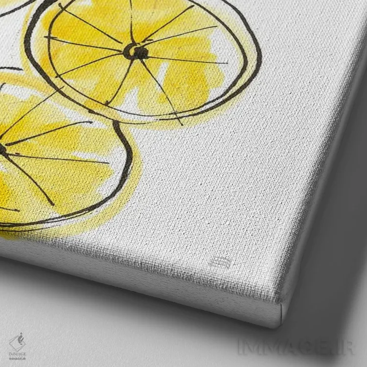 تابلو لیموهای بریده شماره سه اثر کریس پاشکه - نمای نزدیک بافت بوم