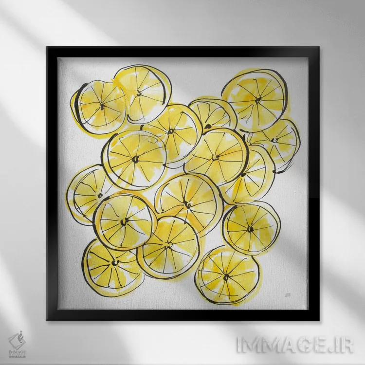 تابلو لیموهای بریده شماره سه اثر کریس پاشکه - نمای قابدار مشکی