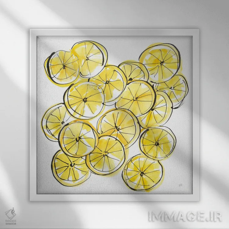 تابلو لیموهای بریده شماره سه اثر کریس پاشکه - نمای قابدار سفید