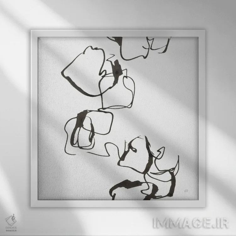 تابلو سنگی شماره دو اثر کریس پاشکه - نمای قابدار سفید