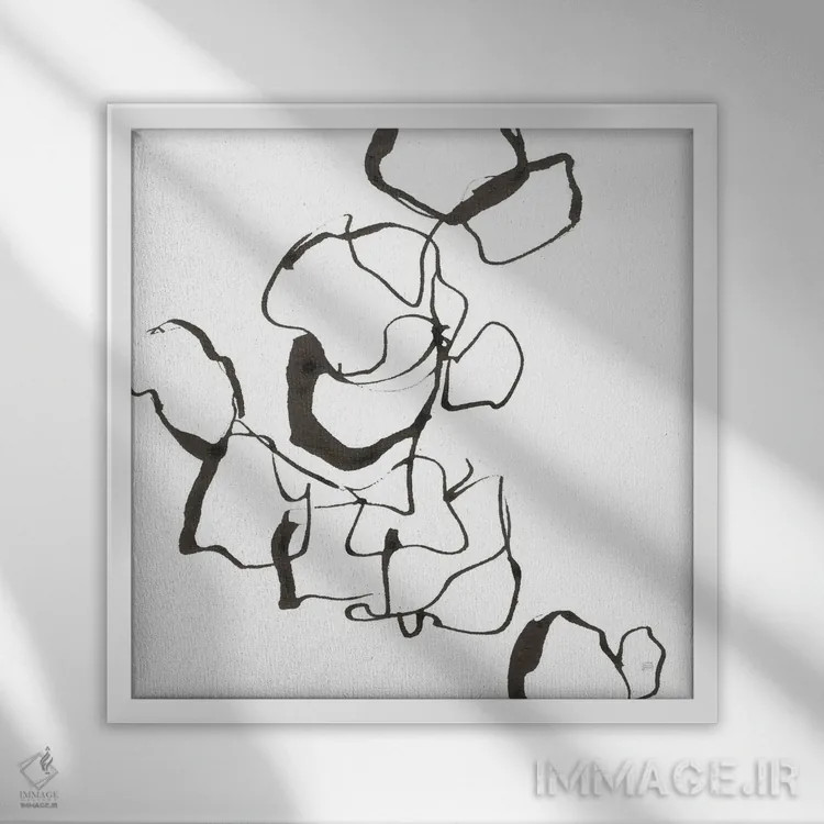 تابلو سنگی شماره سه اثر کریس پاشکه - نمای قابدار سفید