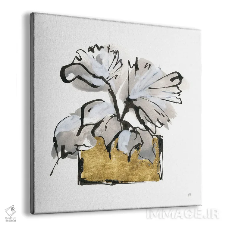 تابلو گلدان زراندود شماره چهار اثر کریس پاشکه - نمای پرسپکتیو محصول