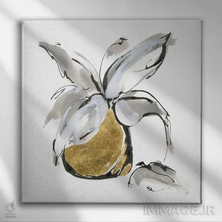 تابلو گلدان زراندود شماره یک اثر کریس پاشکه - نمای روبهرو روی دیوار