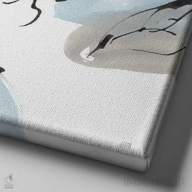 تابلو خنثیهای آبی شماره یک اثر کریس پاشکه - نمای نزدیک بافت بوم