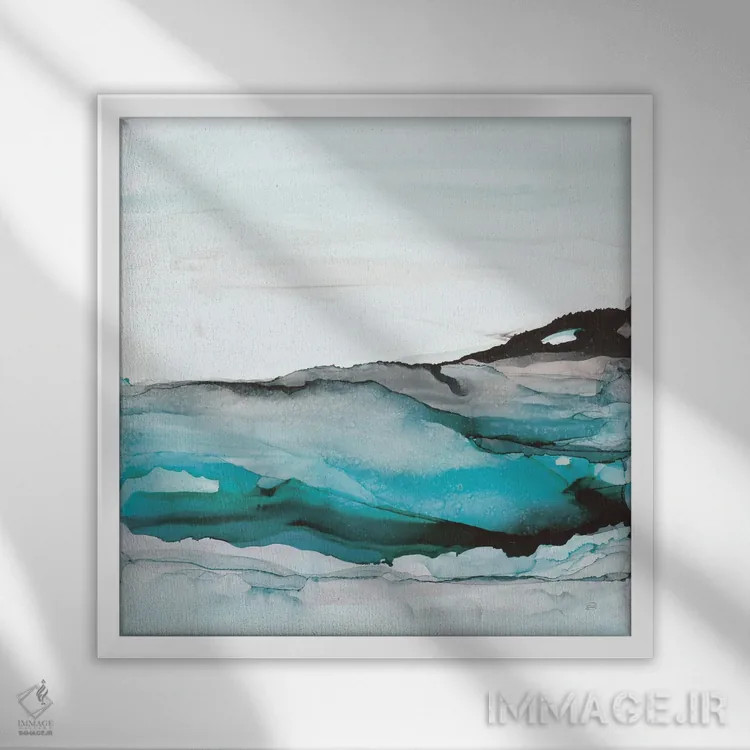 تابلو چشمانداز آبی شماره یک اثر کریس پاشکه - نمای قابدار سفید