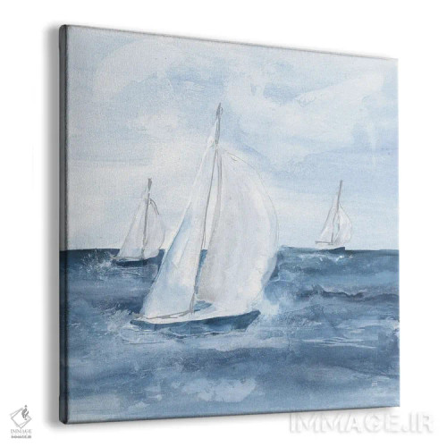 تابلو قایقهای بادبانی شماره ۵ اثر کریس پاشکه - نمای پرسپکتیو محصول