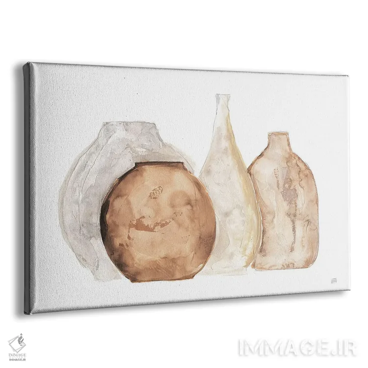 تابلو گلدانهای خنثی شماره ۴ اثر کریس پاشکه - نمای پرسپکتیو محصول