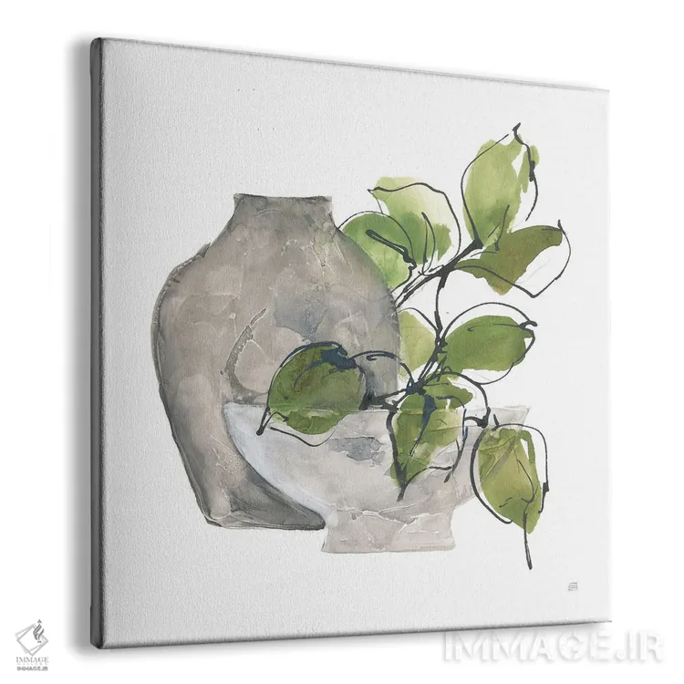 تابلو دو گلدان شماره ۲ اثر کریس پاشکه - نمای پرسپکتیو محصول