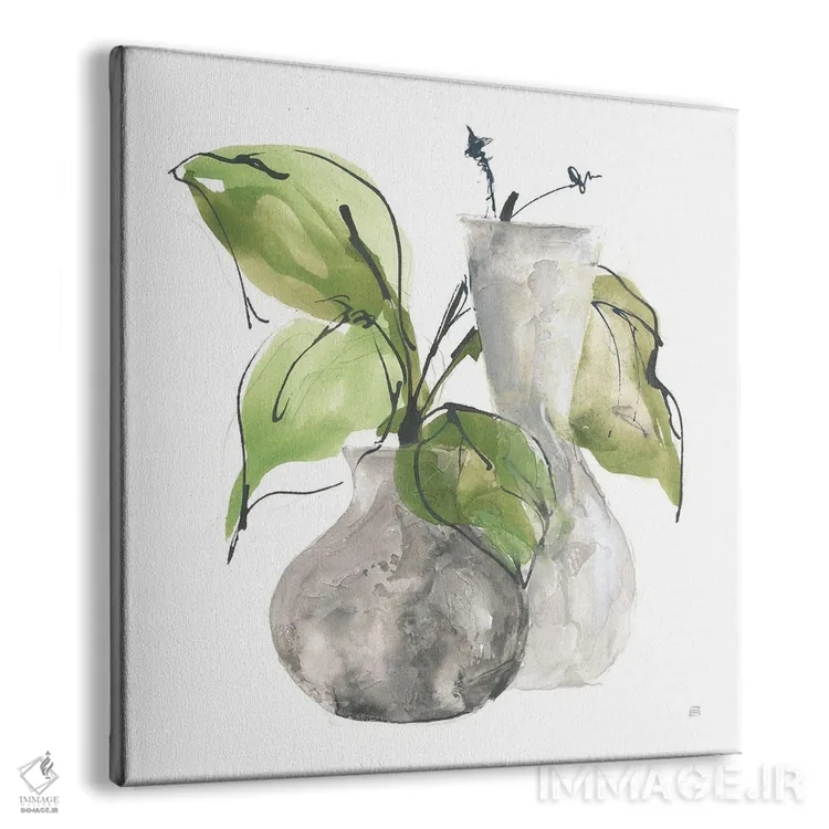تابلو دو گلدان شماره ۳ اثر کریس پاشکه - نمای پرسپکتیو محصول