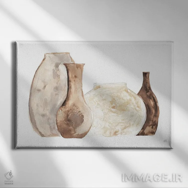 تابلو گلدانهای خنثی شماره دو اثر کریس پاشکه - نمای روبهرو روی دیوار