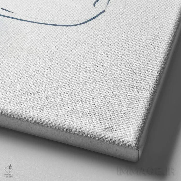 تابلو گلهای آبی و طلایی شماره ۲ اثر کریس پاشکه - نمای نزدیک بافت بوم