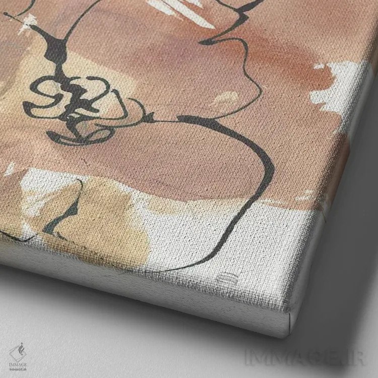 تابلو گلهای کشمیر شماره ۲ اثر کریس پاشکه - نمای نزدیک بافت بوم