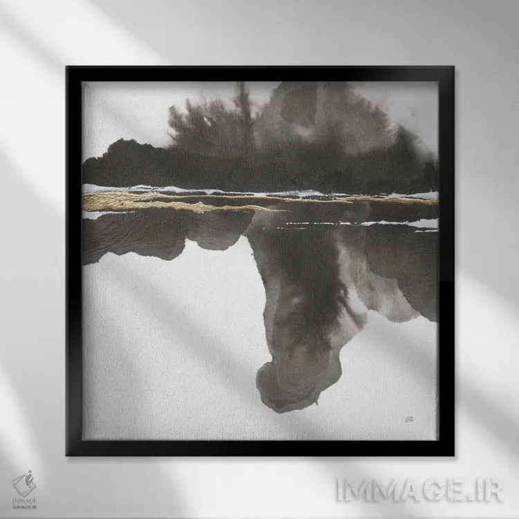 تابلو بازتاب کوه اثر کریس پاشکه - نمای قابدار مشکی